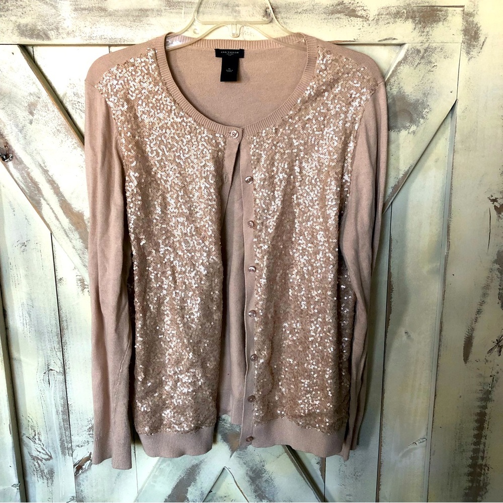 Ann Taylor sequin cardigan